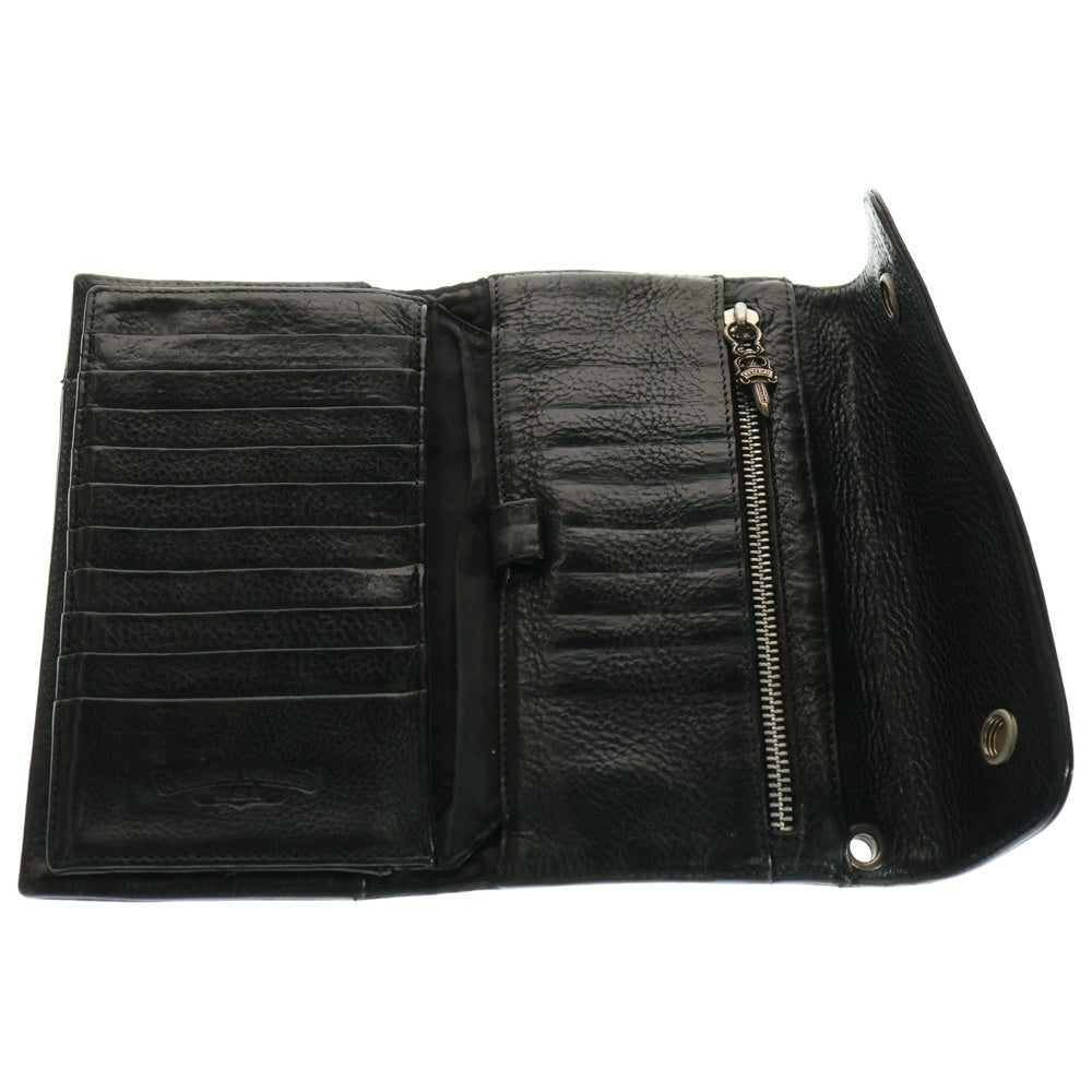 CHROME HEARTS(クロムハーツ) WAVE ウェーブ レザーウォレット 財布 ブラック BCA374