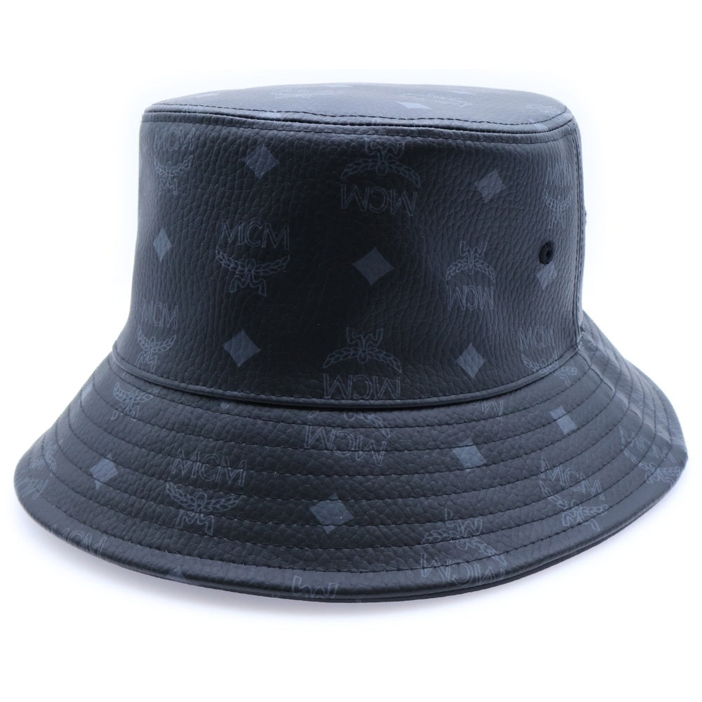 MCM(エム シー エム) MCMデザイン ヴィセトス PVCバケットハット 帽子 ブラック MEHBAMM01BK001