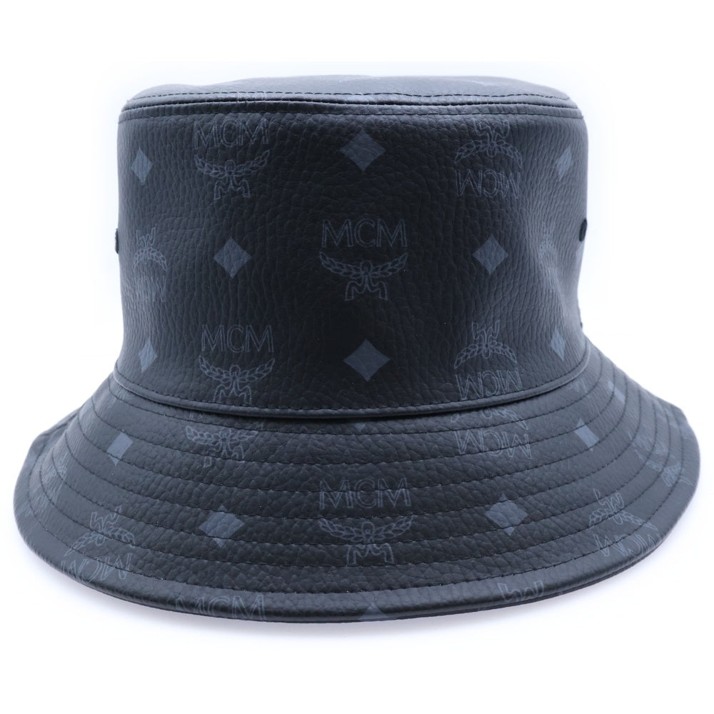 MCM(エム シー エム) MCMデザイン ヴィセトス PVCバケットハット 帽子 ブラック MEHBAMM01BK001