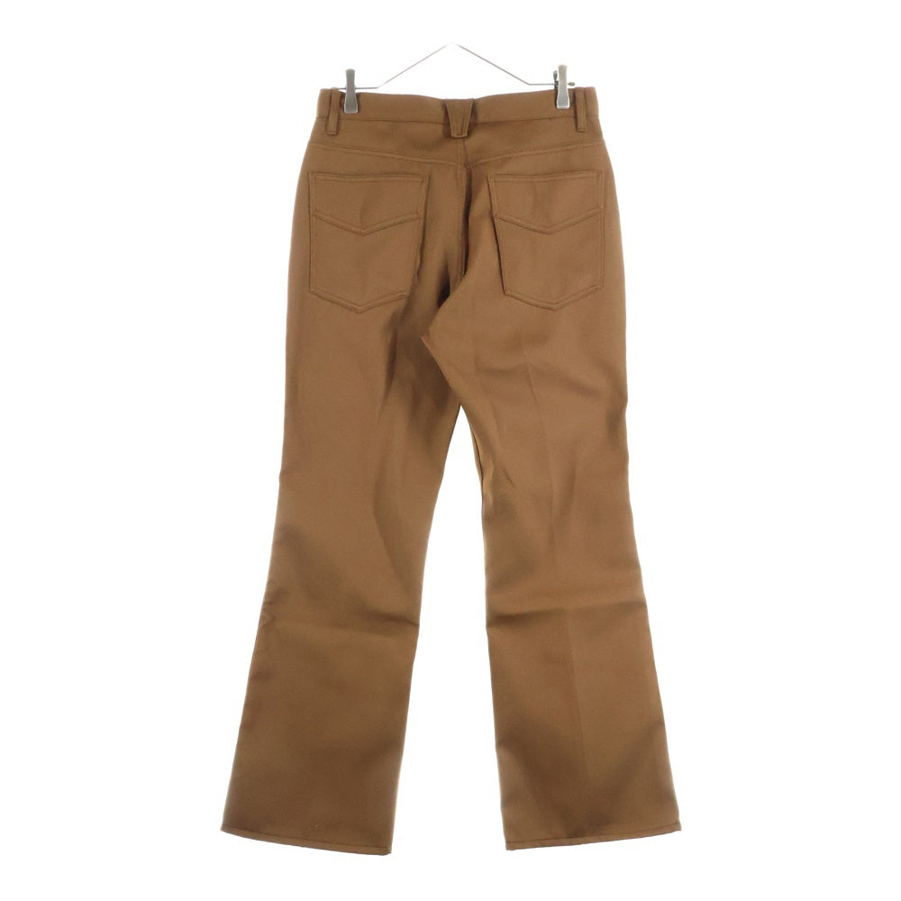 Needles(ニードルス) ロゴ刺繍 ブーツカット コットン フレアパンツ ブラウン 0T188