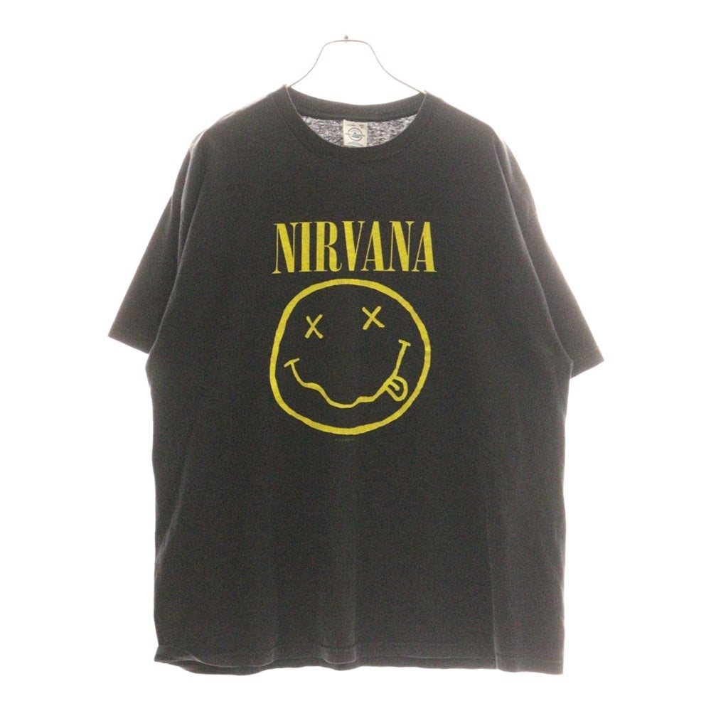 VINTAGE(ヴィンテージ) 90S NIRVANA SMILE TEE ニルヴァーナ スマイル 半袖クルーネックTシャツカットソー ブラック