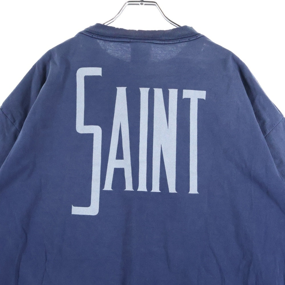 SAINT MICHAEL(セントマイケル) 25SS DNF-SS TEE FANTSIA 両面半袖プリントTシャツ カットソー ネイビー SM-HR8-0000-C65