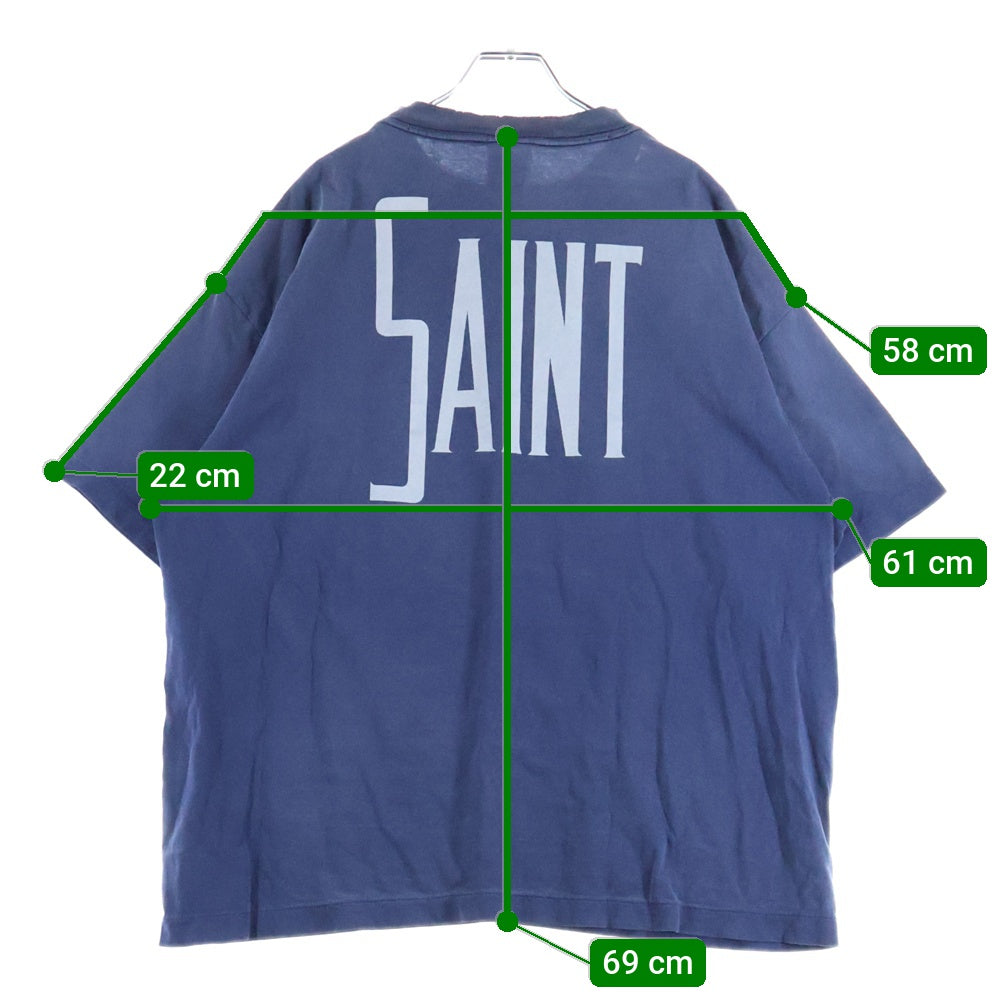 SAINT MICHAEL(セントマイケル) 25SS DNF-SS TEE FANTSIA 両面半袖プリントTシャツ カットソー ネイビー SM-HR8-0000-C65