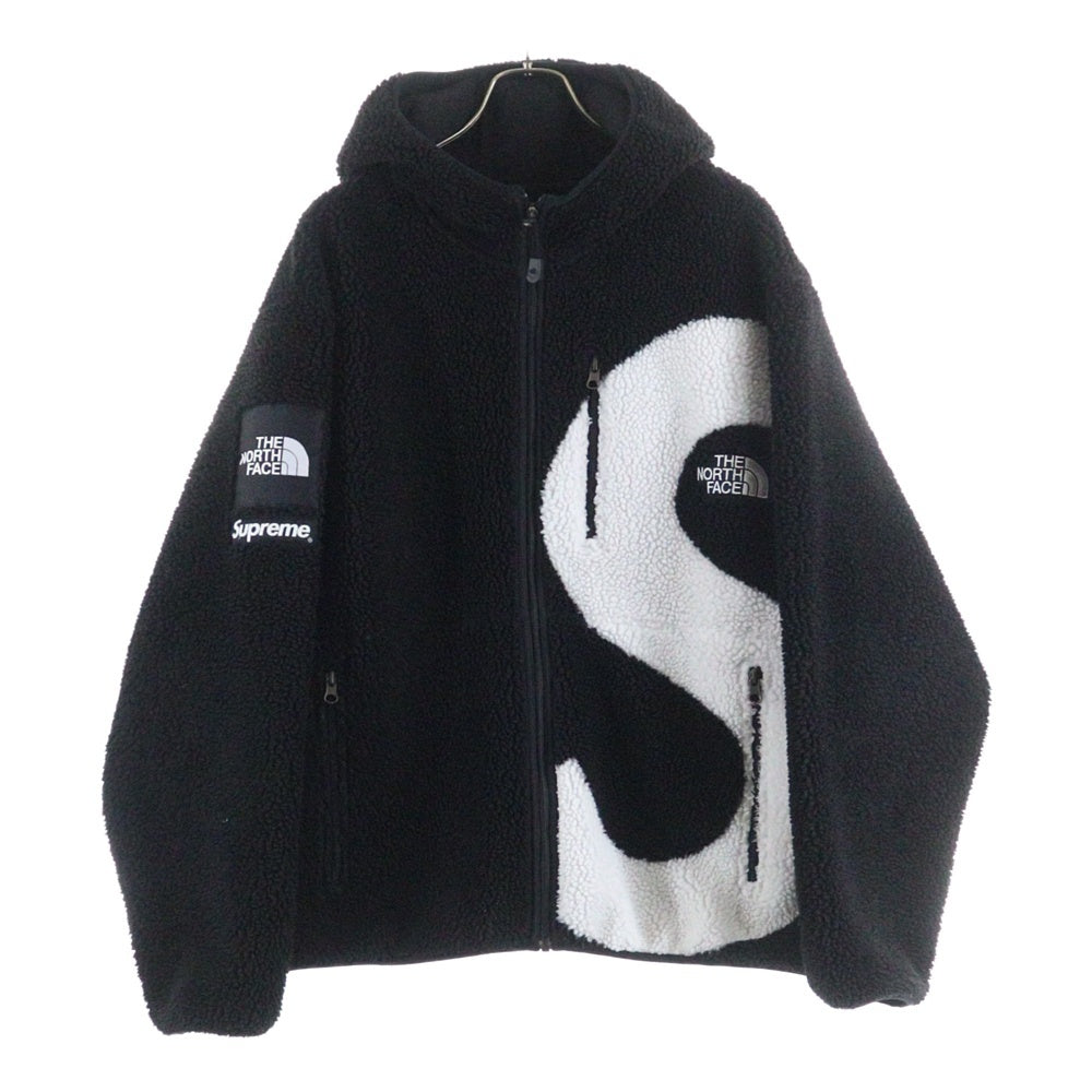 SUPREME(シュプリーム) 20AW×THE NORTH FACE Logo Hoodie Fleece Jacket ジップアップ パーカー ブラック NT62004I