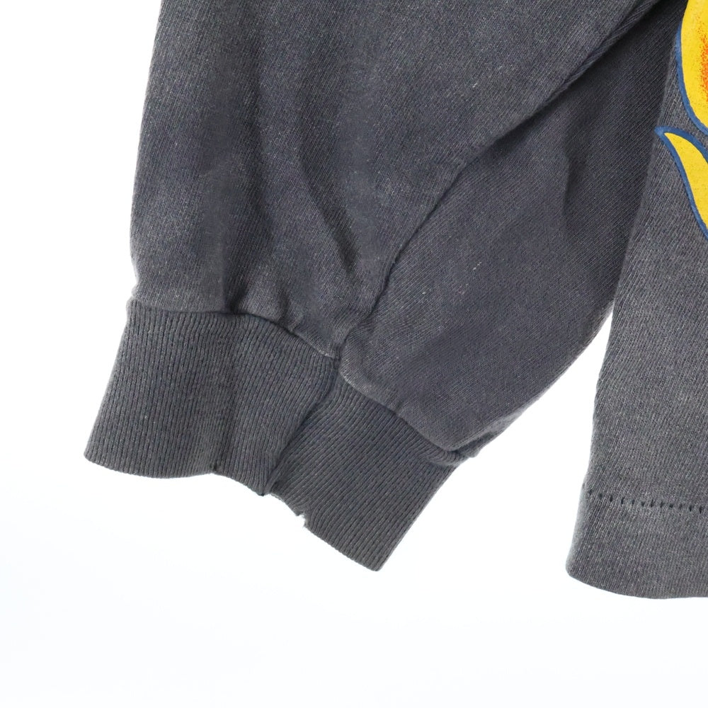 SAINT MICHAEL(セントマイケル) 24SS L/S TEE ヴィンテージ加工 ロングスリーブTシャツ 長袖Tシャツ グレー SM-YS8-0000-015