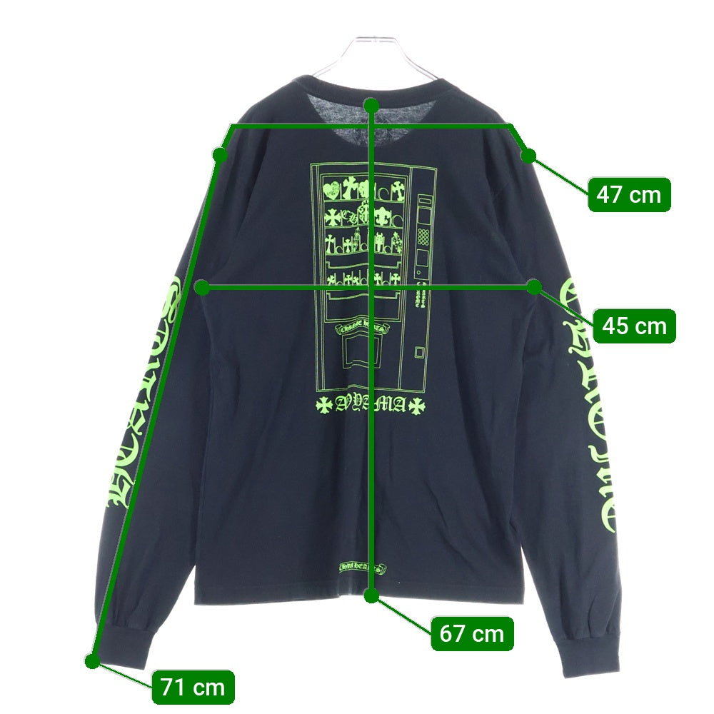 CHROME HEARTS(クロムハーツ) AOYAMA Limited Vending Machine L/S 青山限定 ベンディングマシーン 長袖Tシャツ ブラック/グリーン