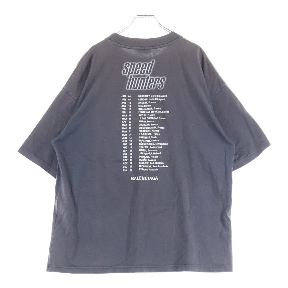 BALENCIAGA(バレンシアガ) 19AW SPEED HUNTERS スピードハンターズプリント クルーネック半袖Tシャツカットソー ブラック 541877