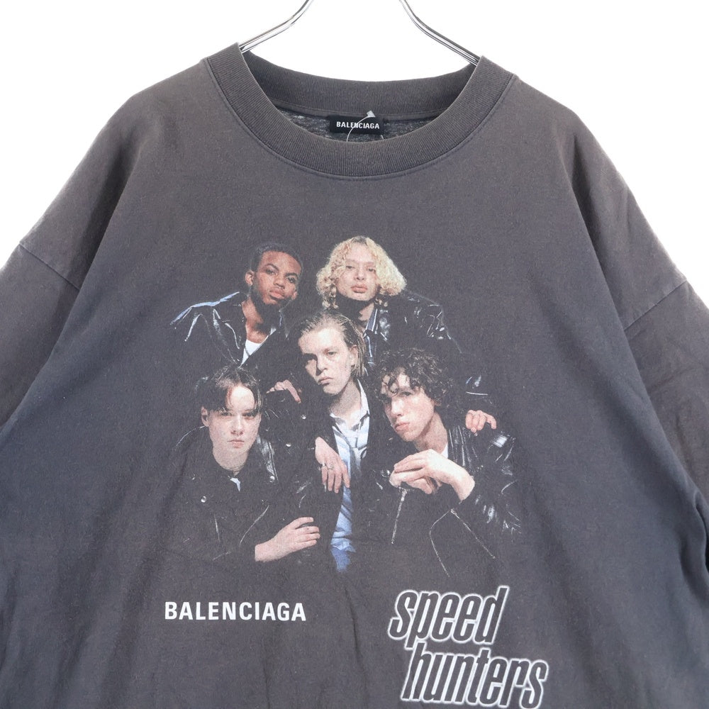BALENCIAGA(バレンシアガ) 19AW SPEED HUNTERS スピードハンターズプリント クルーネック半袖Tシャツカットソー ブラック 541877