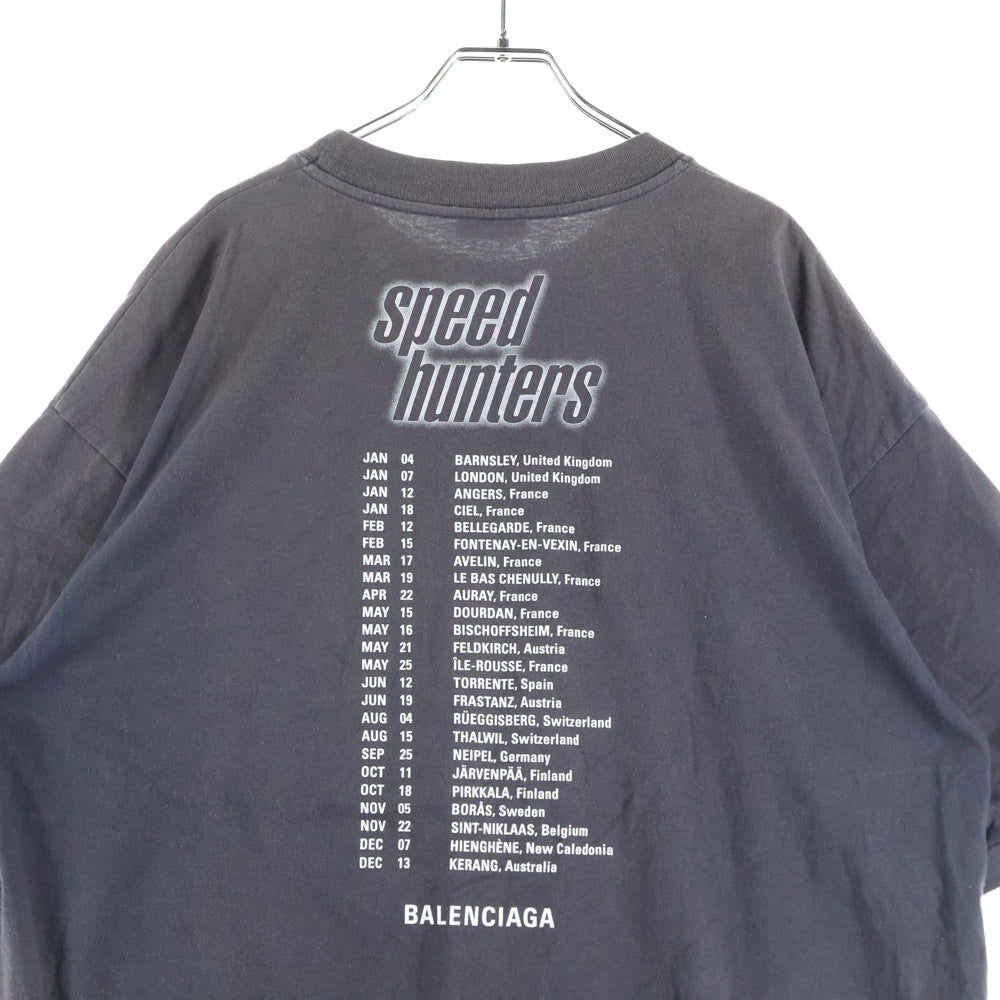 BALENCIAGA(バレンシアガ) 19AW SPEED HUNTERS スピードハンターズプリント クルーネック半袖Tシャツカットソー ブラック 541877