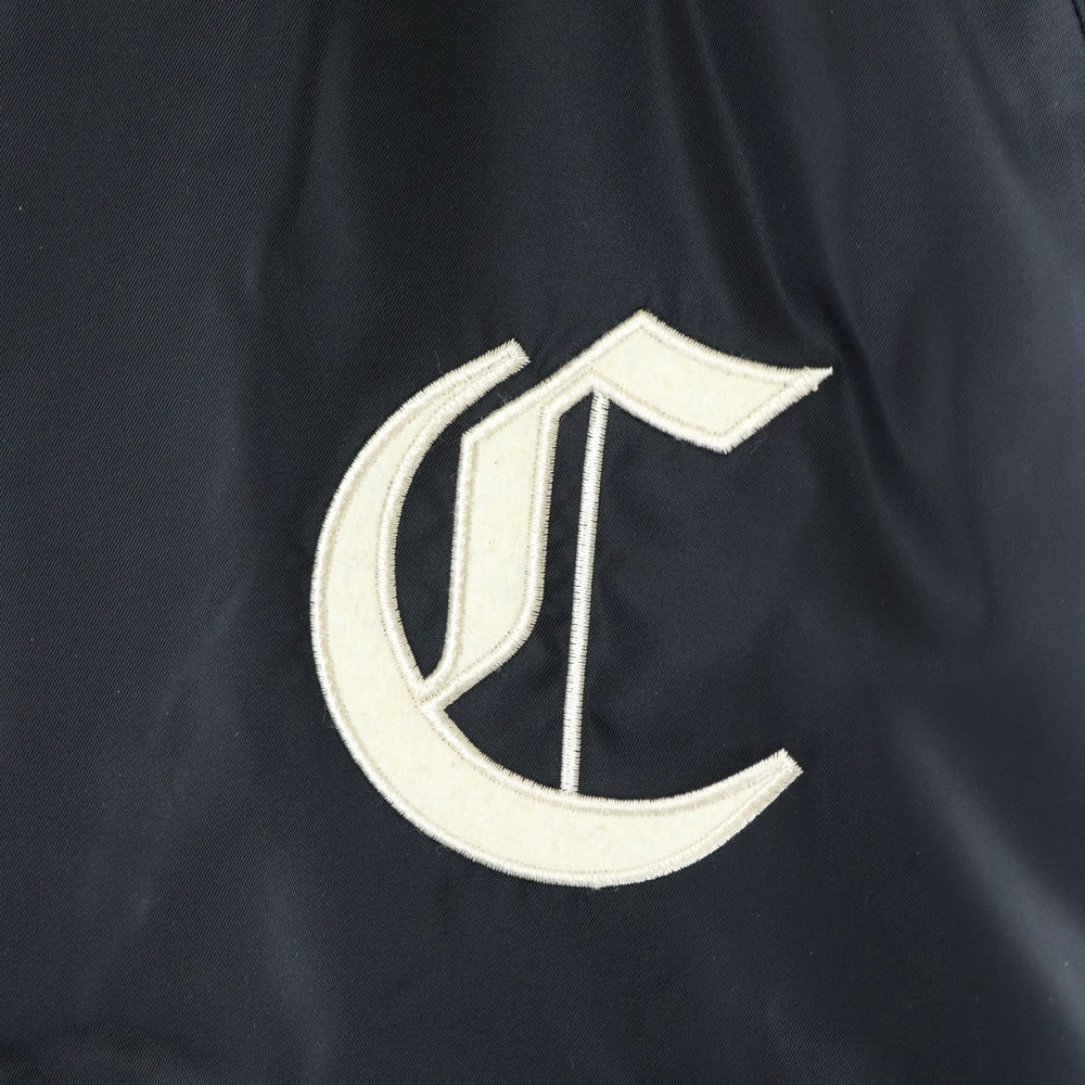 CELINE(セリーヌ) 25SS ロゴ刺繍 ナイロン ジップアップコーチジャケット ブラック RV08X195X