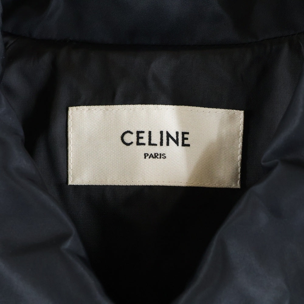 CELINE(セリーヌ) 25SS ロゴ刺繍 ナイロン ジップアップコーチジャケット ブラック RV08X195X