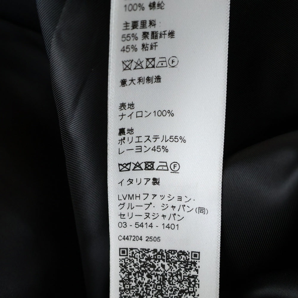 CELINE(セリーヌ) 25SS ロゴ刺繍 ナイロン ジップアップコーチジャケット ブラック RV08X195X