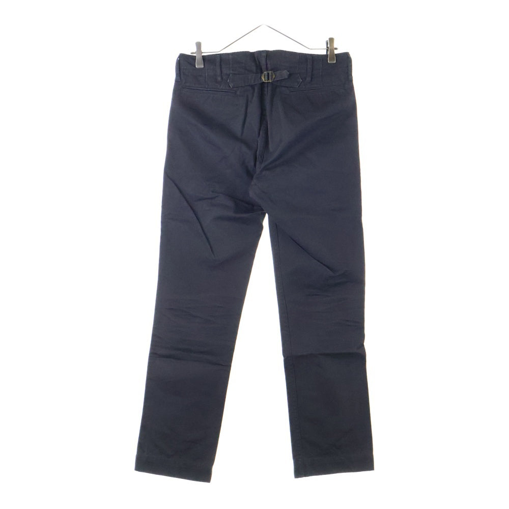 VISVIM(ヴィスヴィム) 12AW SLIM CHINO PANTS スリム チノ パンツ シンチバック フライボタン パンツ ネイビー 0112205008007