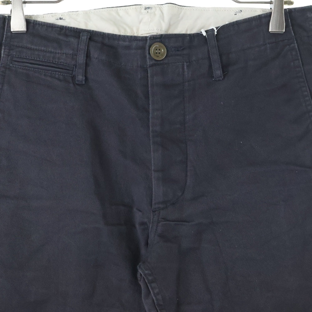 VISVIM(ヴィスヴィム) 12AW SLIM CHINO PANTS スリム チノ パンツ シンチバック フライボタン パンツ ネイビー 0112205008007