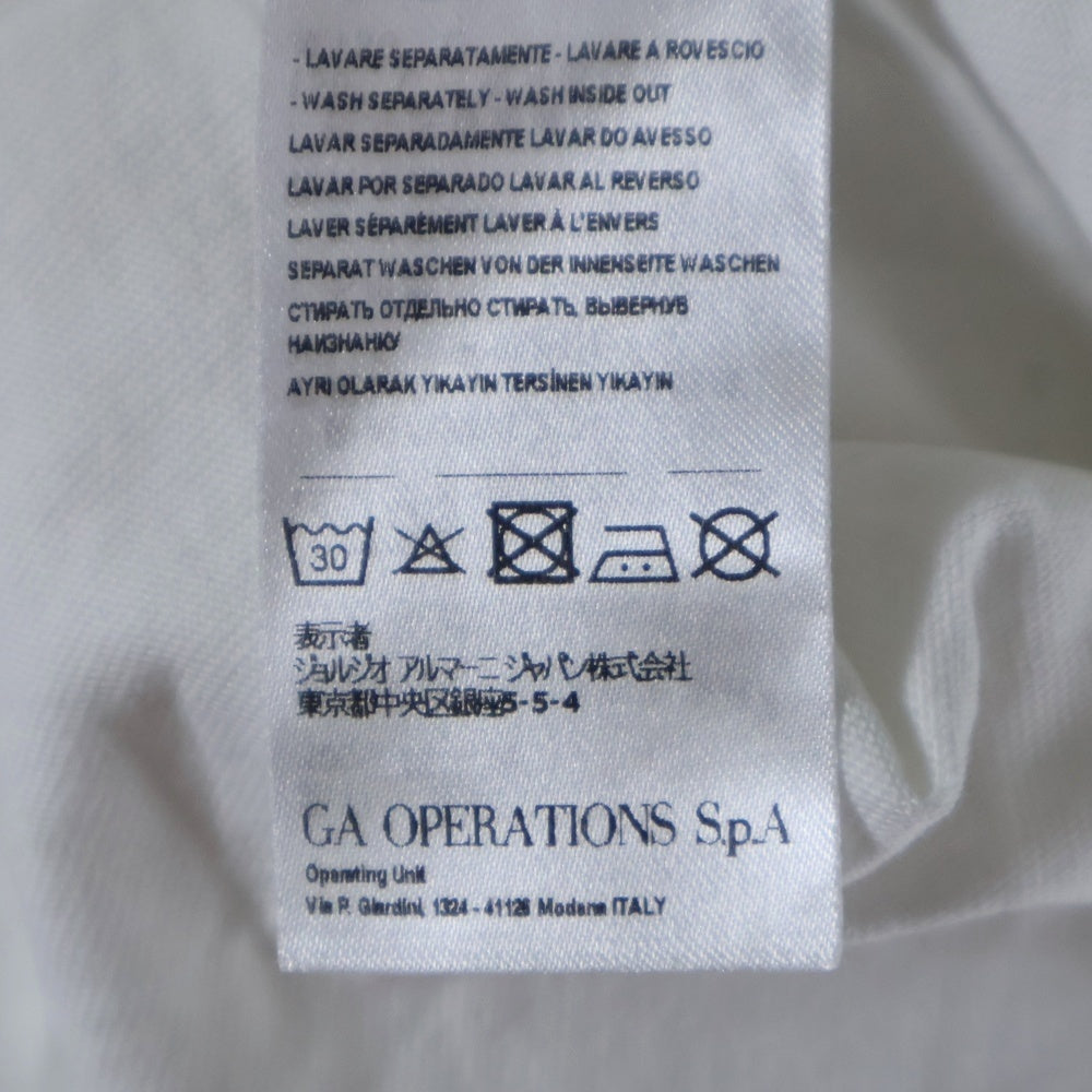 Armani Exchange(アルマーニ エクスチェンジ) ブランドロゴ プリント半袖Tシャツ カットソー ゴールド/ホワイト 3ZZTHC ZJV1Z