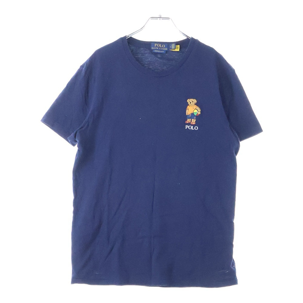 POLO RALPH LAUREN(ポロラルフローレン) SHORT SLEEVE T-SHIRT フロント刺繍ロゴ 半袖Tシャツ カットソー ネイビー SSCNCMSLM4