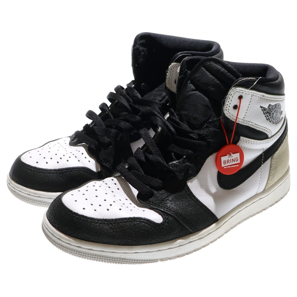 NIKE(ナイキ) AIR JORDAN 1 HIGH OG BLEACHED CORAL 555088-108 エアジョーダン1 ハイカットスニーカーブリーチド コーラル ホワイト/ブラック US8.5/26.5cm