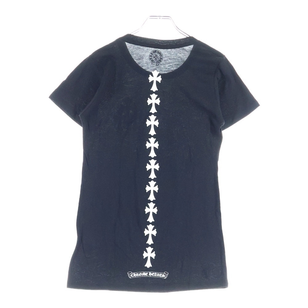 CHROME HEARTS(クロムハーツ) セメタリークロスプリント クルーネック 半袖Tシャツカットソー レディース ブラック