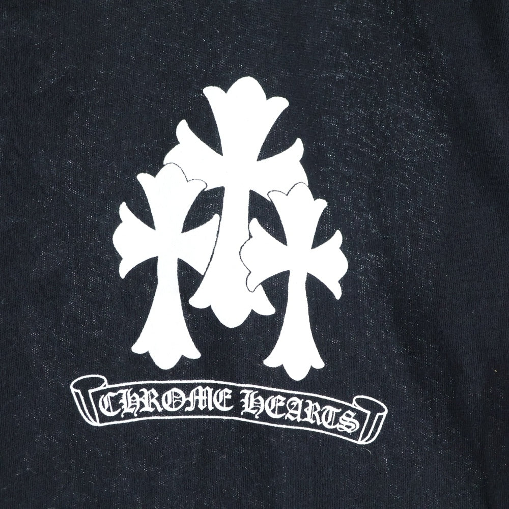 CHROME HEARTS(クロムハーツ) セメタリークロスプリント クルーネック 半袖Tシャツカットソー レディース ブラック