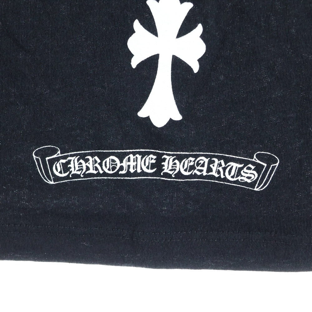 CHROME HEARTS(クロムハーツ) セメタリークロスプリント クルーネック 半袖Tシャツカットソー レディース ブラック