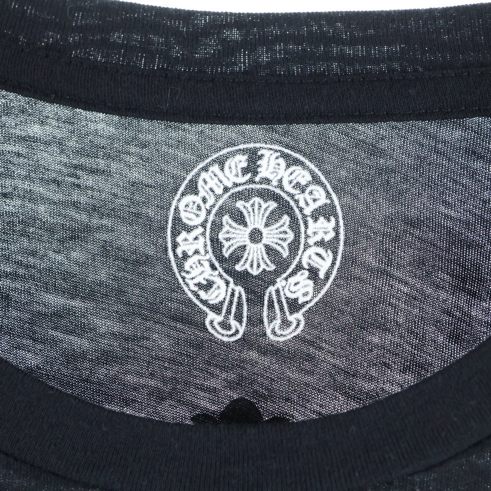 CHROME HEARTS(クロムハーツ) セメタリークロスプリント クルーネック 半袖Tシャツカットソー レディース ブラック