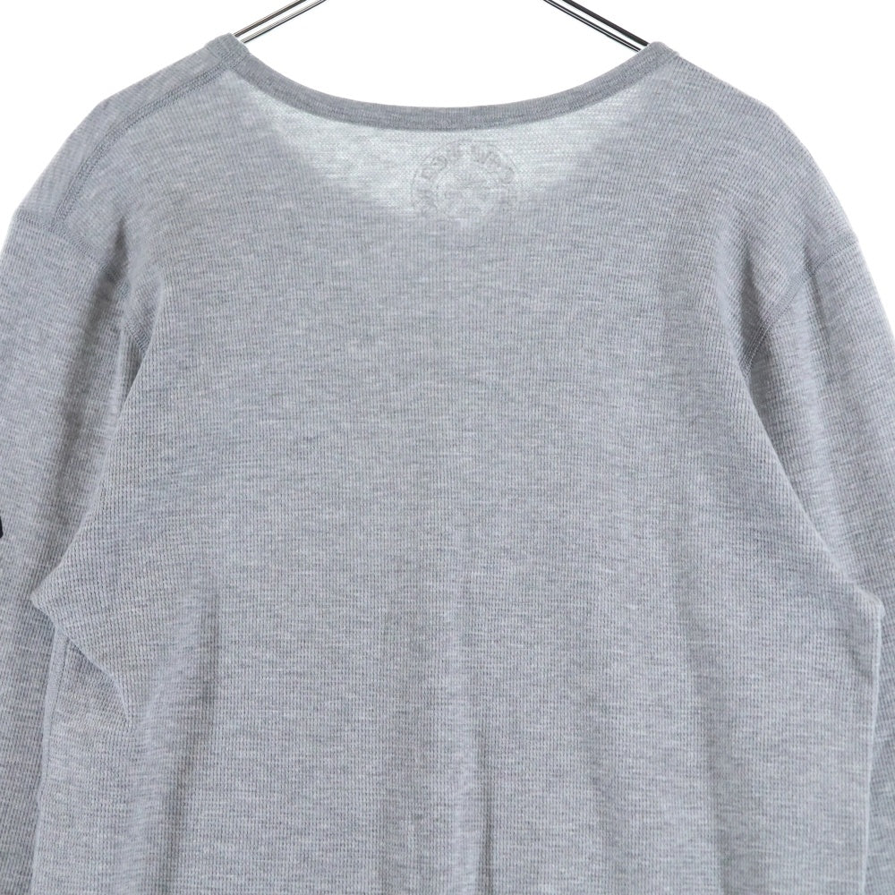 CHROME HEARTS(クロムハーツ) THERMAL L/S TEE アーム英字ロゴプリント サーマル 長袖Tシャツ カットソー グレー