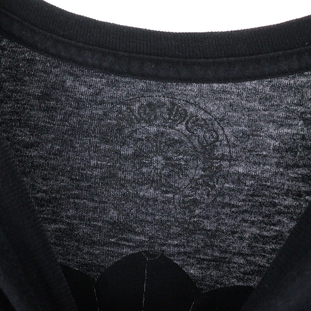 CHROME HEARTS(クロムハーツ) BACK CH CROSS CHプラス スクロールラベル バックプリント 長袖Tシャツ カットソー ブラック