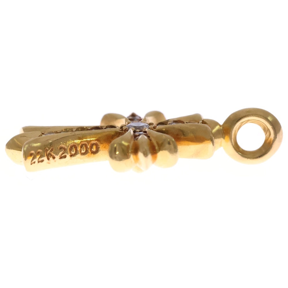 CHROME HEARTS(クロムハーツ) 22K TNY CRSF P/DIA タイニーファットクロス PAVEダイヤ ペンダントトップ ゴールド BCA033