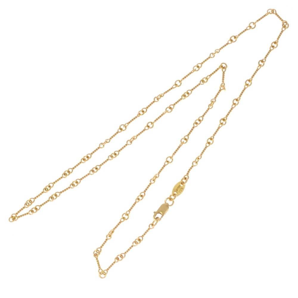 CHROME HEARTS(クロムハーツ) 22K NECKCHAIN T18 ツイストチェーンネックレス 18inch ゴールド BCA014