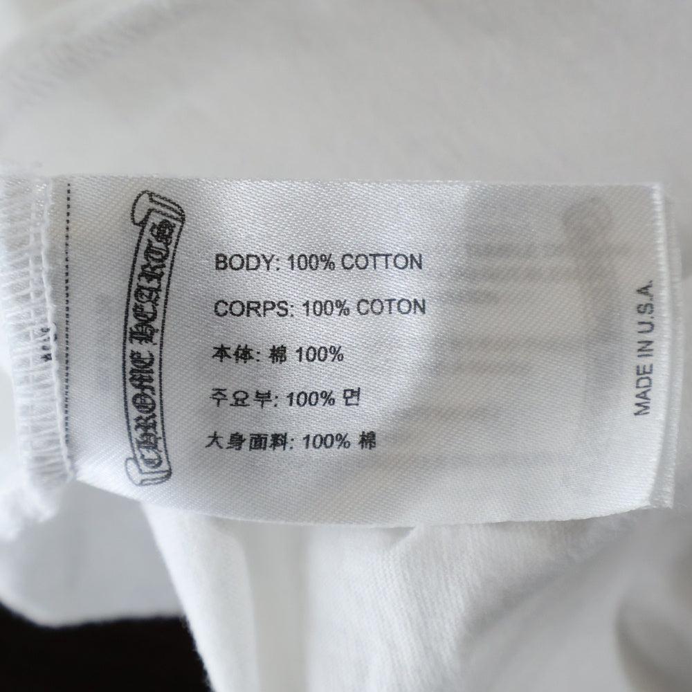 CHROME HEARTS(クロムハーツ) Honolulu Limited Back Scroll Logo L/S Tee ホノルル限定バックスクロールロゴロングスリーブTシャツ 長袖カットソー ロンT 胸ポケット ホワイト/レッド