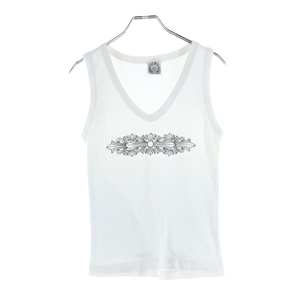 CHROME HEARTS(クロムハーツ) OLD フローラルプリント タンクトップ ホワイト レディース