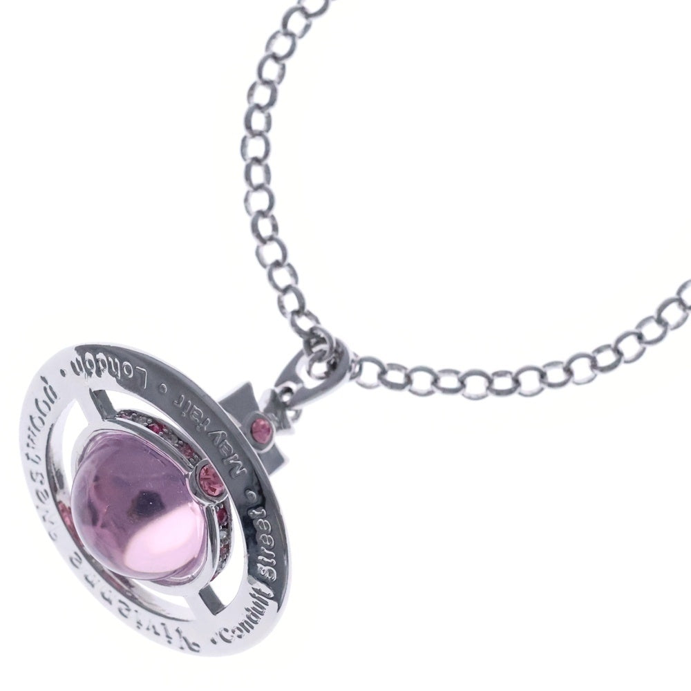 Vivienne Westwood(ヴィヴィアンウエストウッド) タイニーオーブ ネックレス アクセサリー ラインストーン ピンク/シルバー