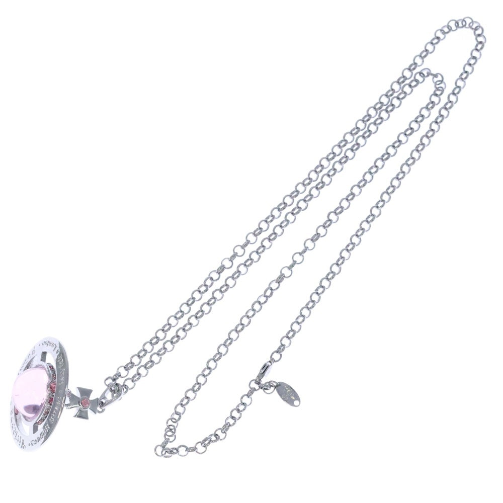 Vivienne Westwood(ヴィヴィアンウエストウッド) タイニーオーブ ネックレス アクセサリー ラインストーン ピンク/シルバー
