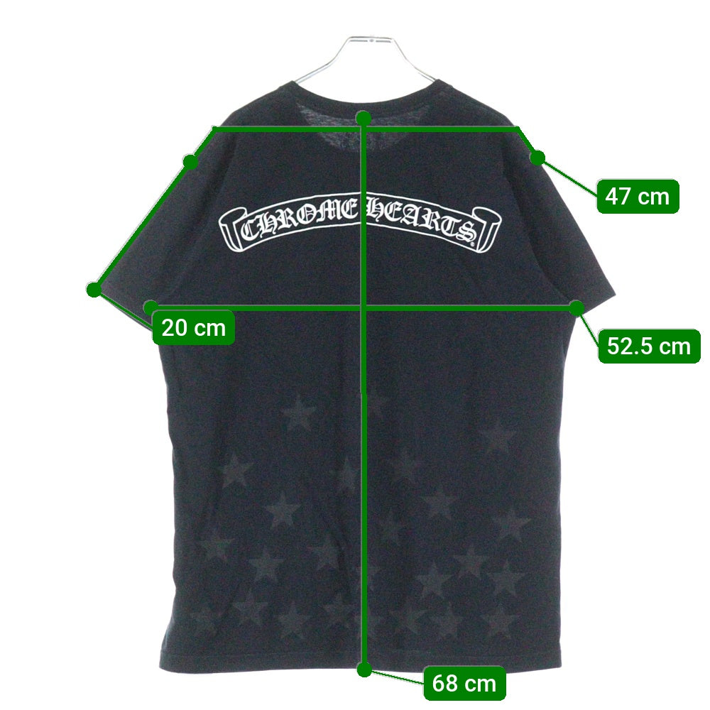 CHROME HEARTS(クロムハーツ) Horseshoe STAR Print TEE ホースシュー スター プリント 半袖Tシャツ カットソー ブラック