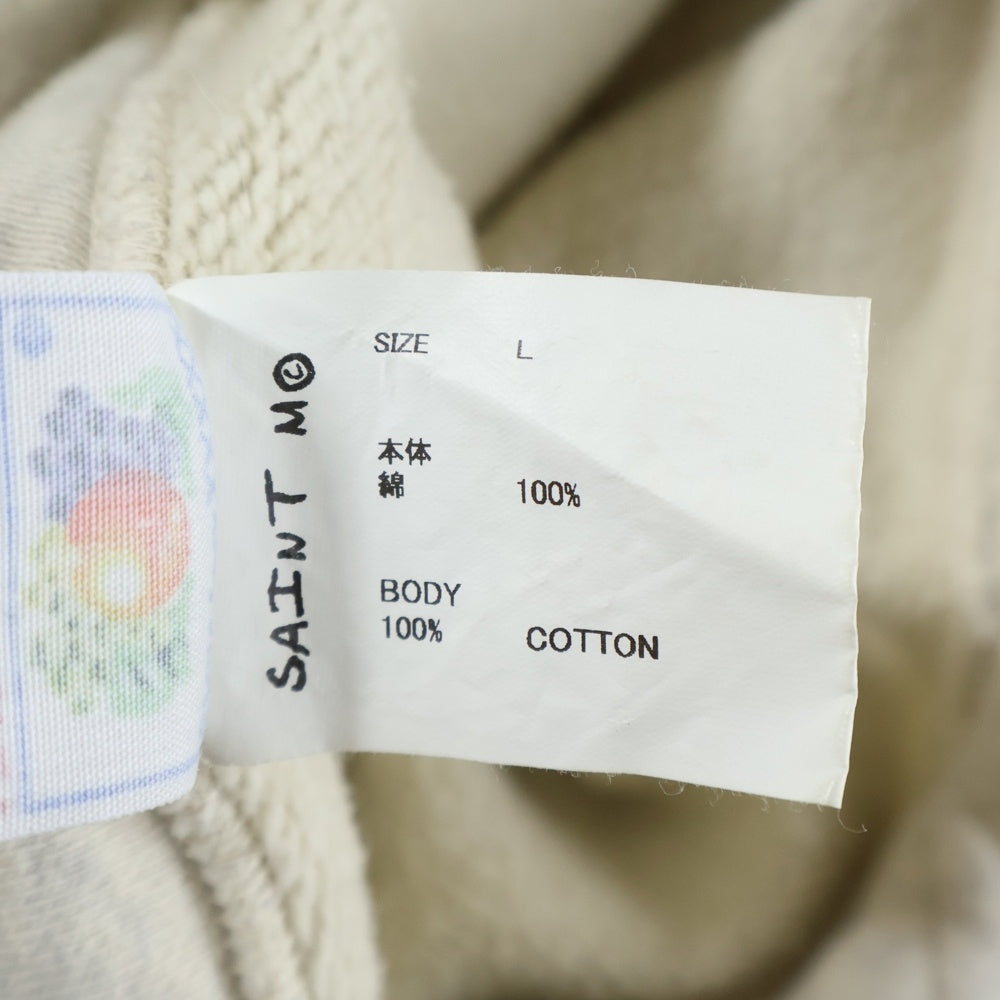 SAINT MICHAEL(セントマイケル) 24SS HOODIE SAINT フーディー スウェット プルオーバーパーカー アイボリー SM-YS8-0000-036