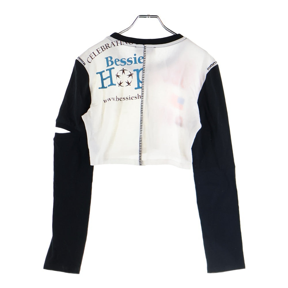 MARINE SERRE(マリーン セル) Graphic Tshirts グラフィック 長袖Tシャツ カットソー レディース ホワイト