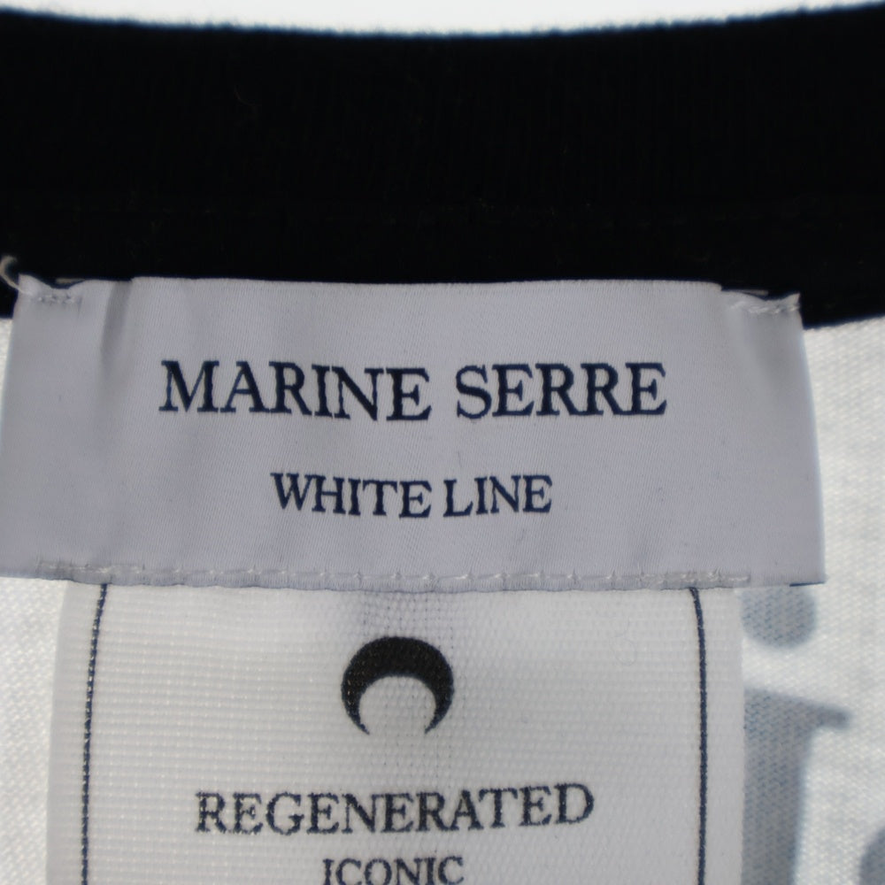 MARINE SERRE(マリーン セル) Graphic Tshirts グラフィック 長袖Tシャツ カットソー レディース ホワイト