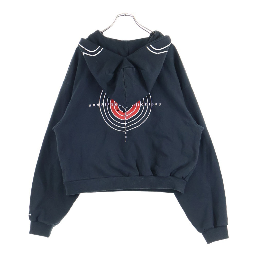 PROJECT G/R(プロジェクトジーアール) 24AW ZYGON HOODIE ダメージ加工 スウェット プルオーバーパーカー フーディー ブラック
