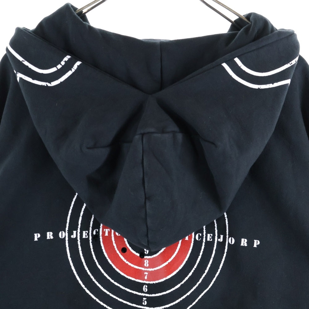 PROJECT G/R(プロジェクトジーアール) 24AW ZYGON HOODIE ダメージ加工 スウェット プルオーバーパーカー フーディー ブラック