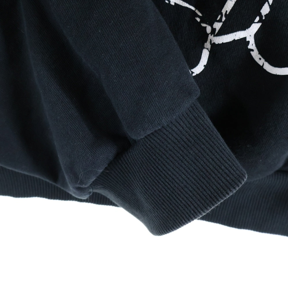 PROJECT G/R(プロジェクトジーアール) 24AW ZYGON HOODIE ダメージ加工 スウェット プルオーバーパーカー フーディー ブラック