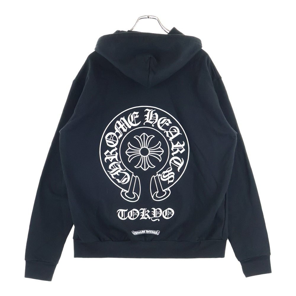 CHROME HEARTS(クロムハーツ) SWTSHRT HD ZIP 東京限定バックホースシュープリントダガージップパーカー ブラック