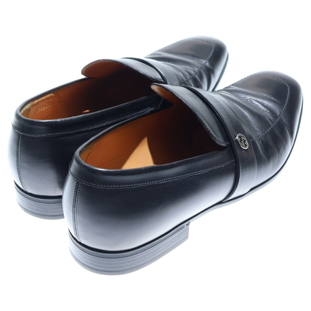 GUCCI(グッチ) Leather GG Loafers GGロゴ インターロッキング ローファー スリッポン ブラック 7/25.0~26.0cm