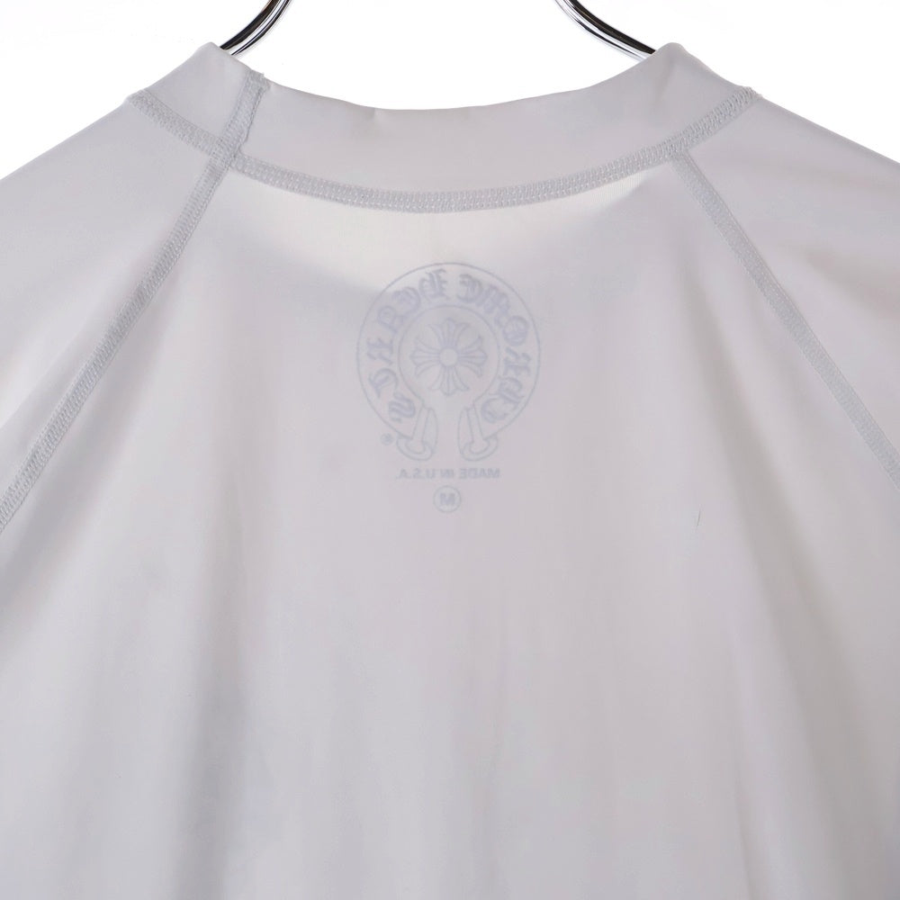 CHROME HEARTS(クロムハーツ) LS Rash Guard 袖ロゴプリント 長袖ラッシュガード カットソー ホワイト