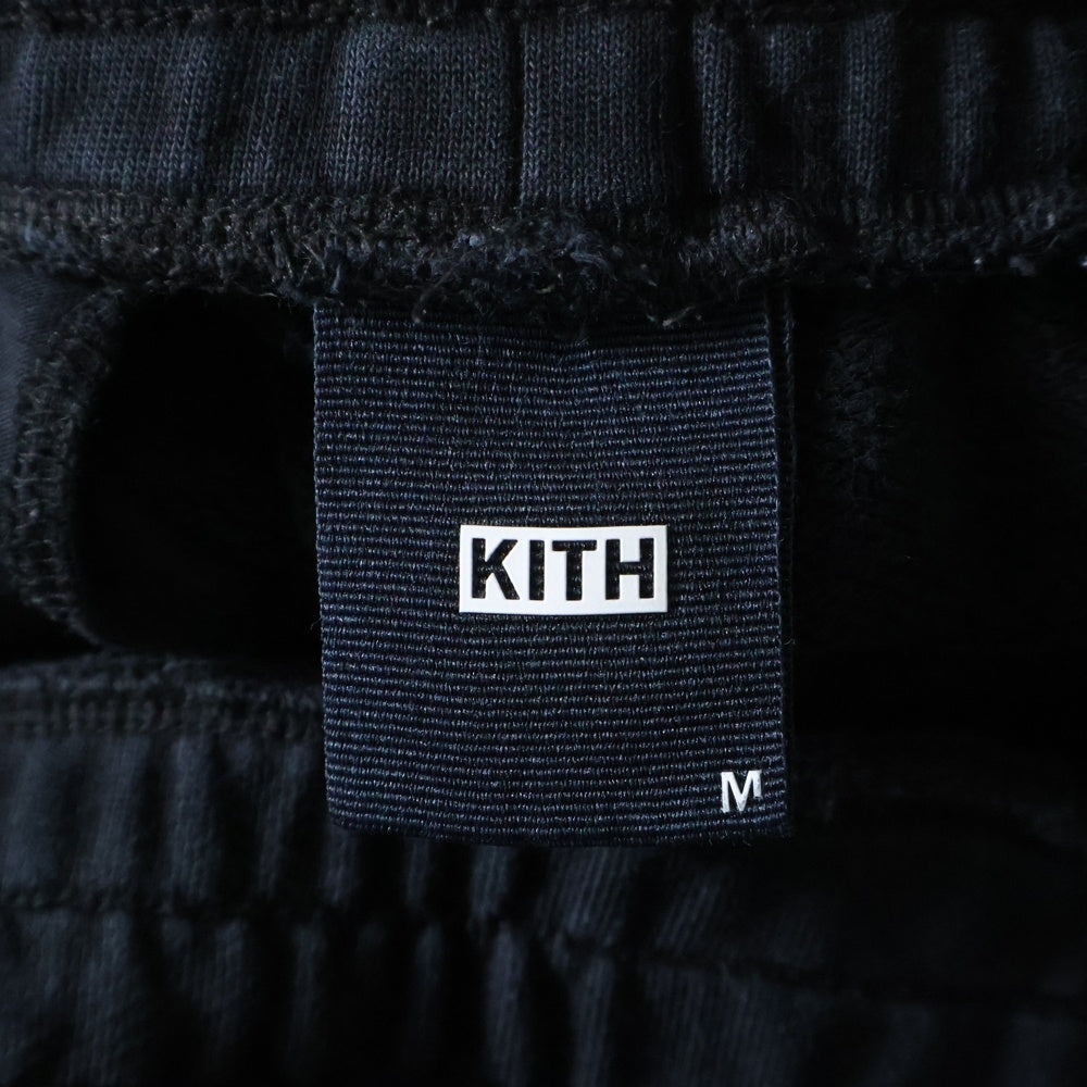 KITH(キス) 21AW ロゴ刺繍 スウェットパンツ コットン ブラック 21-030-060-0006-4-0