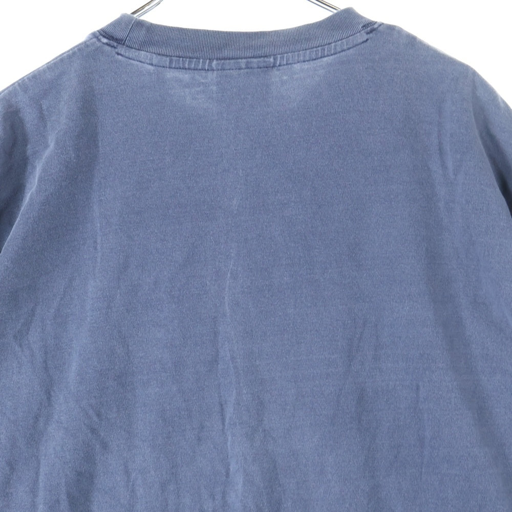 KITH(キス) ×Russell フロントロゴ刺繍 クルーネック 長袖カットソー コットン ブルー 21-070-060-0014-3-0