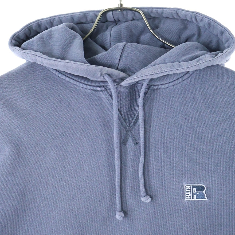 KITH(キス) × Russell Hoodie パーカー フーディー フロントロゴ刺繍 ネイビー 21-070-060-0011-3-0