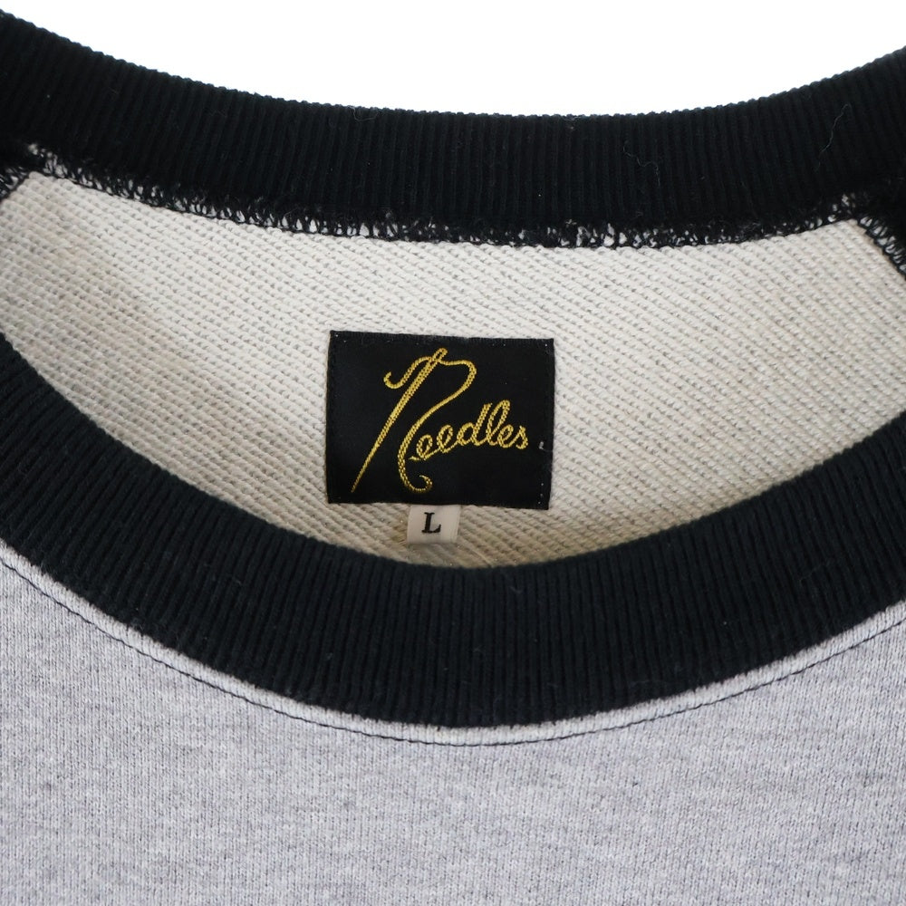 Needles(ニードルス) ×23SS STUDIOUS Raglan Sweat ラグランスウェット クルーネック グレー MR452