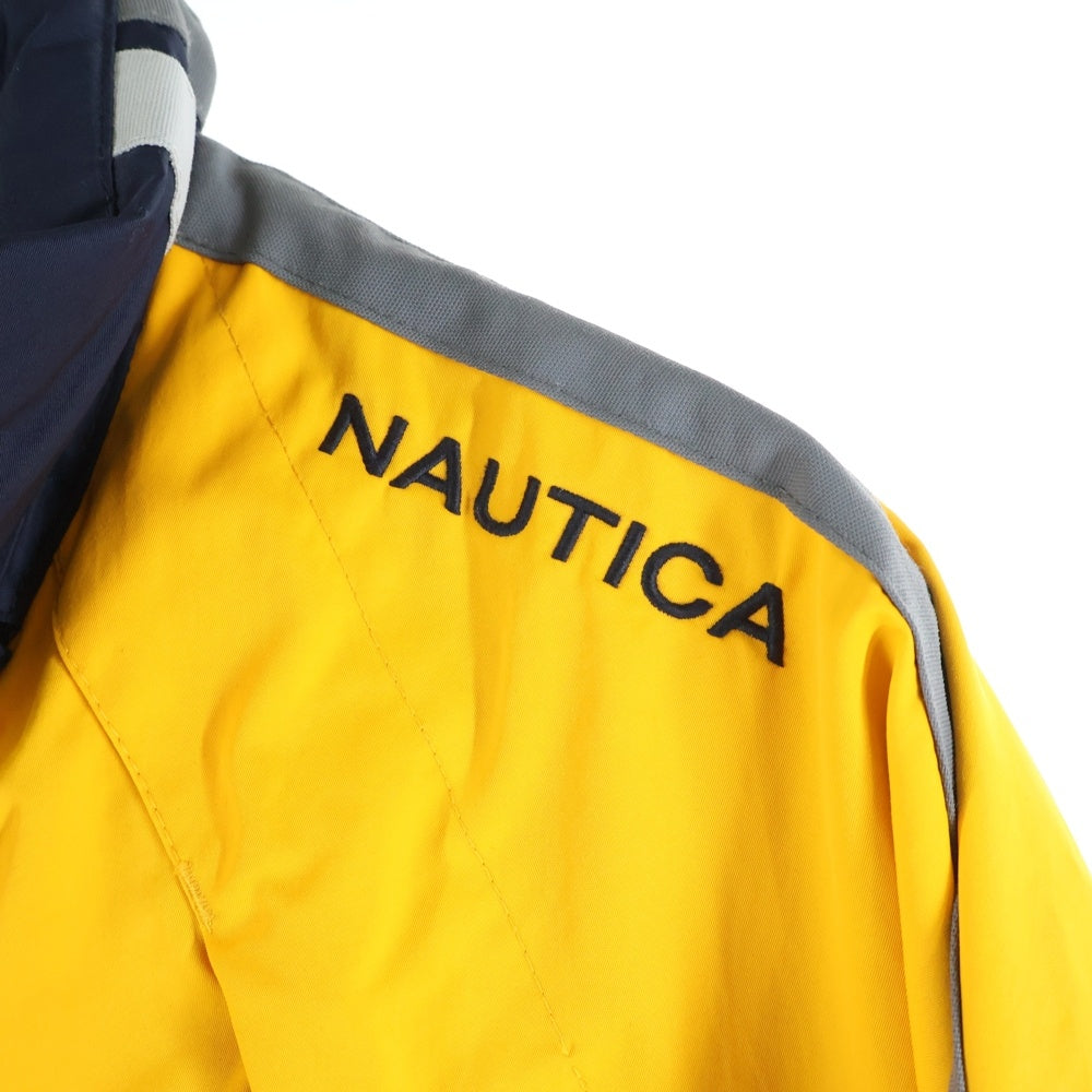 NAUTICA(ノーティカ) ナイロンジャケット フロントロゴ刺繍 4ポケット ナイロン イエロー