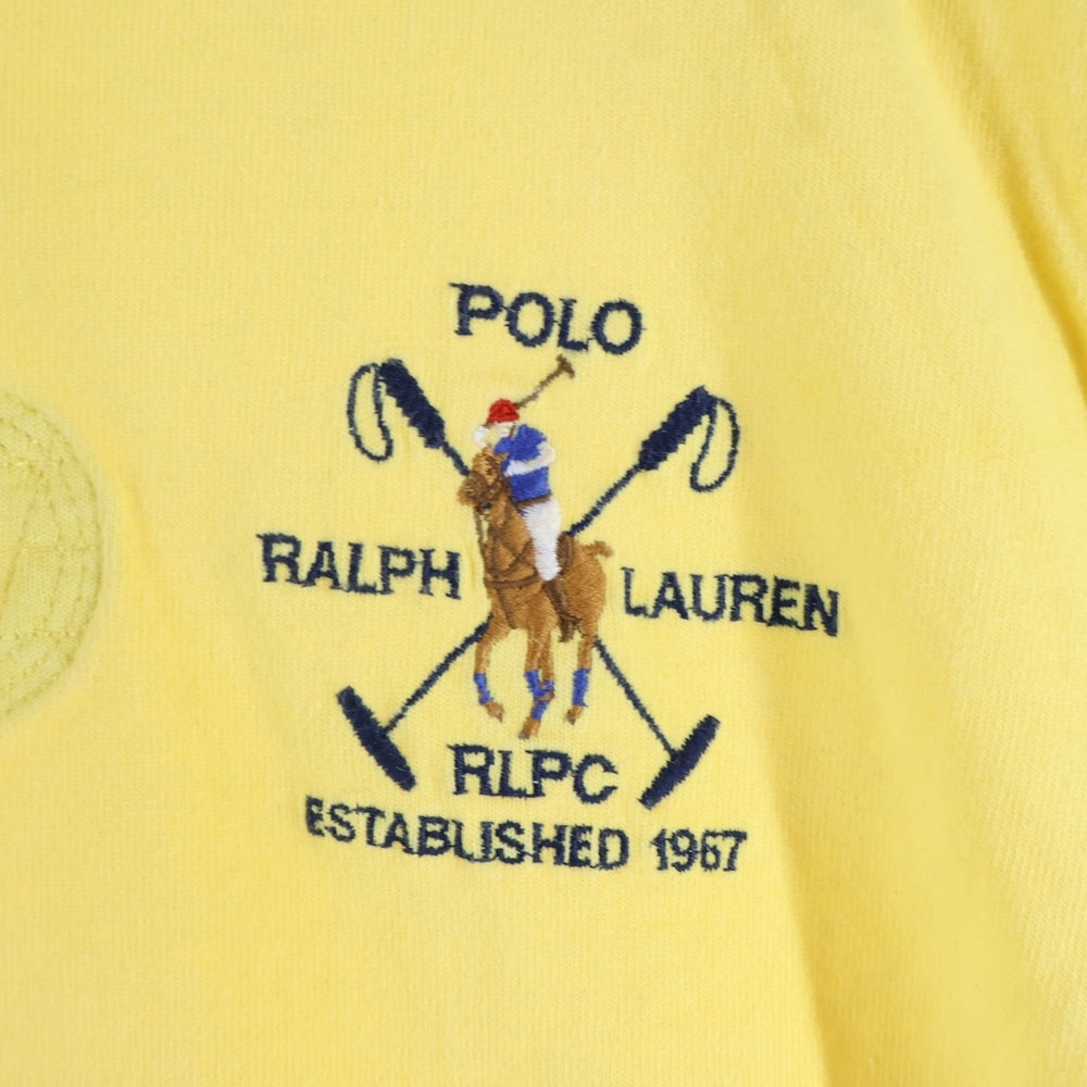 POLO RALPH LAUREN(ポロラルフローレン) 刺繍ロゴ コットン ポロシャツ 半袖シャツ イエロー KK-RL-HM-0605