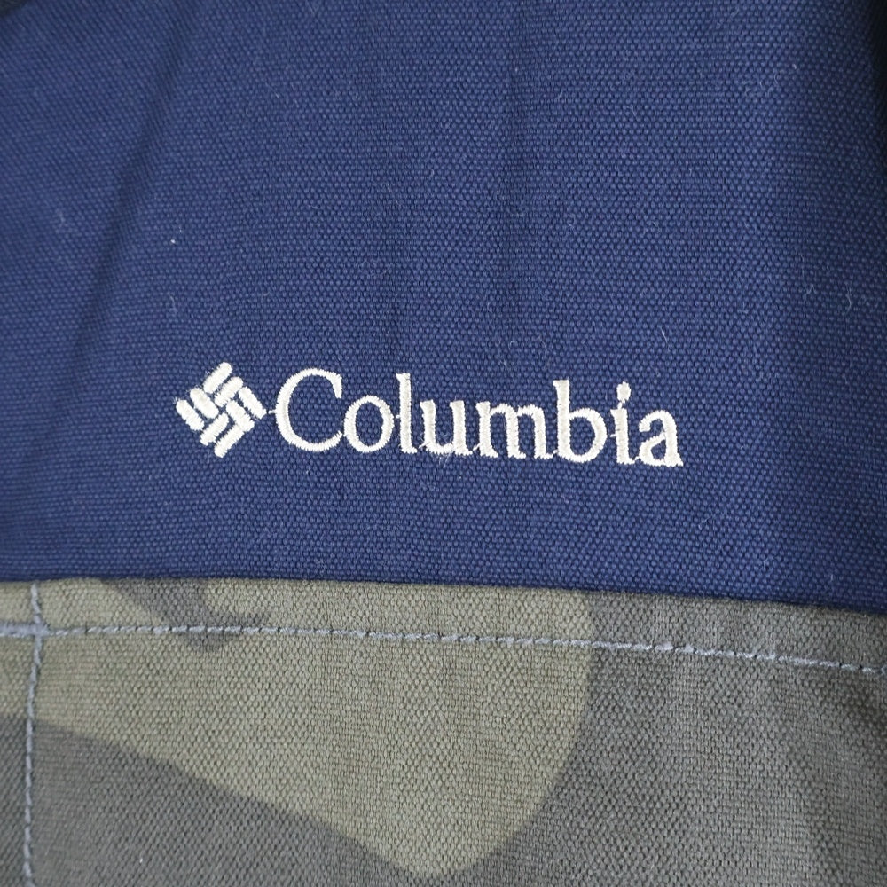 Columbia(コロンビア) 刺繍ロゴ カモ柄 ナイロンジャケット ブラック PM3671